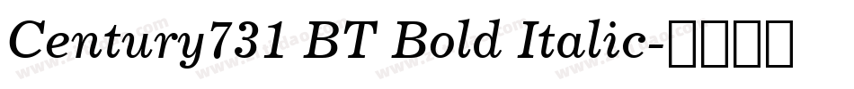 Century731 BT Bold Italic字体转换